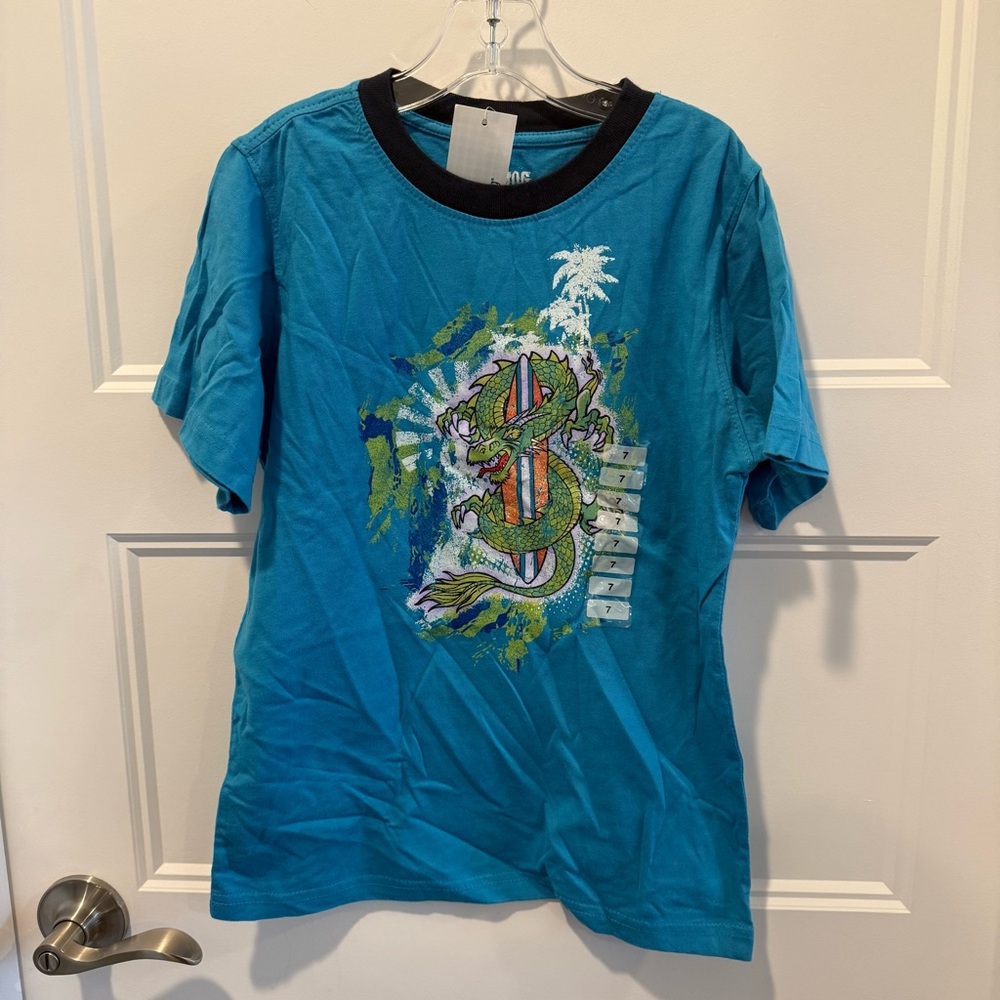 Greendog kids blue dragon shirt - multiple sizes